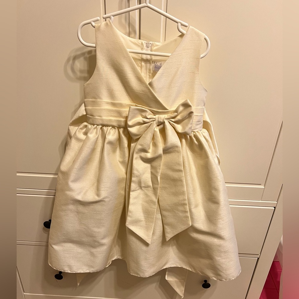 Elegant Cream Sleeveless Kids Dress by Sweet Kids
